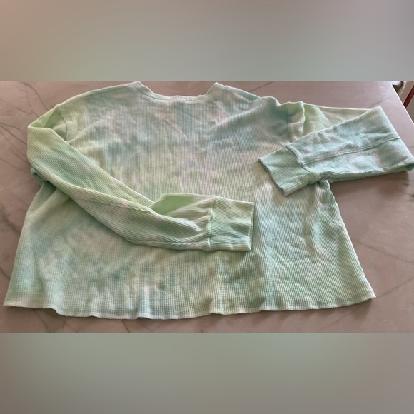 Wild Fable Tie Dye Waffle Knit Top Sz L - Picture 6 of 8